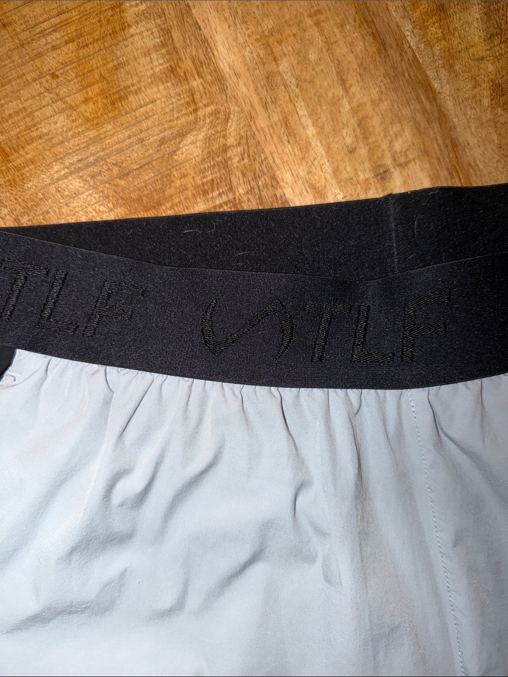 Men's Two-Tone Athletic Running Shorts in Black & White - Picture 4 of 7